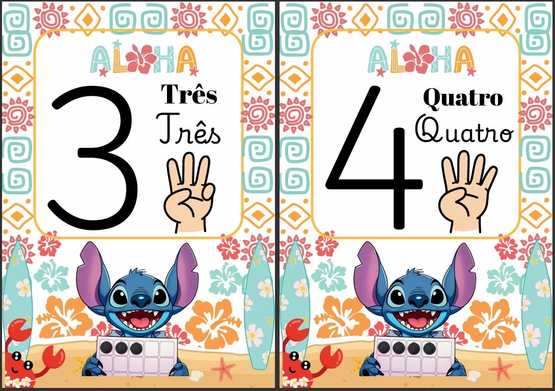 Alfabeto + Números do Stitch - Imagem 2