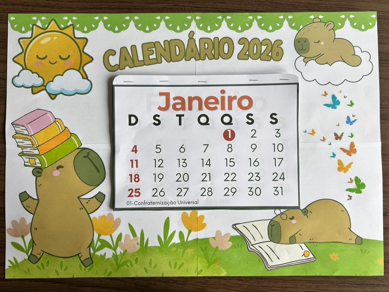 Calendário Anual 2026 da Capivara - Imagem 2