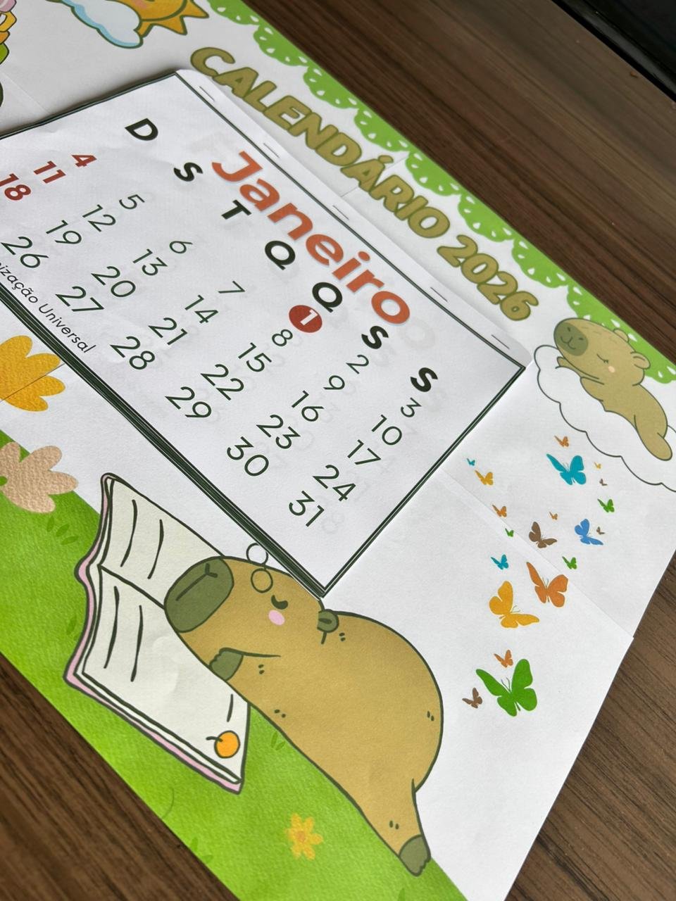 Calendário Anual 2026 da Capivara - Imagem 5