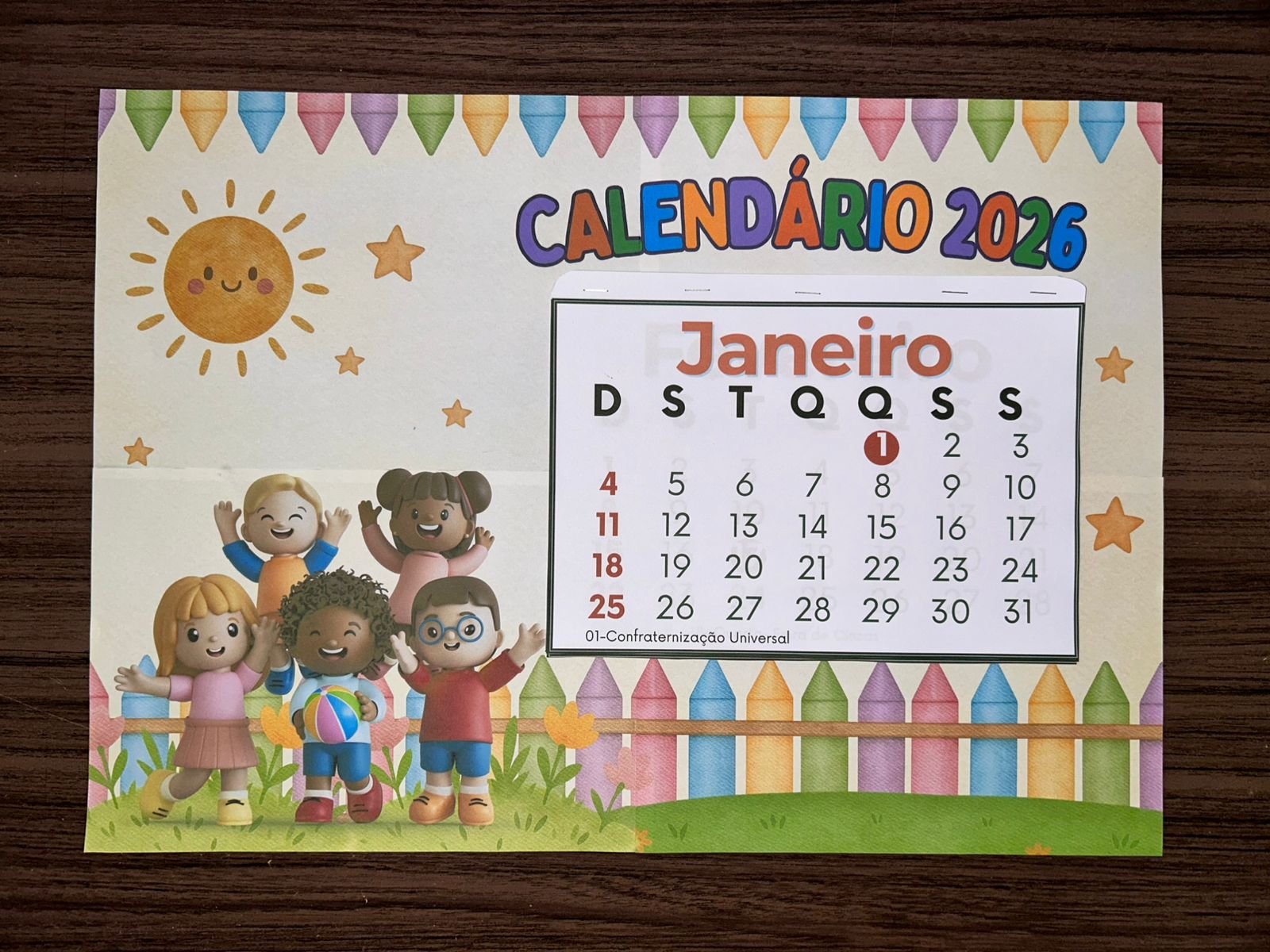 Calendário Infantil 2026 - Modelo 2 - Imagem 2